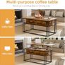 Lift Top Coffee Table - Modern Square Tables, Stable Metal Frame & Hidden Storage, Centre Table for Living Room, Small Space, Home Office Image 6