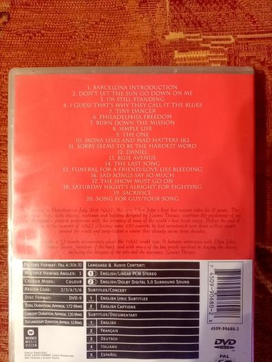 Dvd Elton John Live In Barcelona
