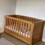 Solid oak cot bed Image 2