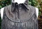 All Saints real leather fringe gilet