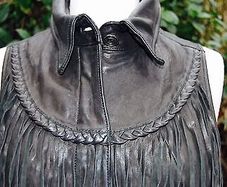All Saints real leather fringe gilet