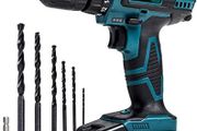 18V Cordless Drill - Lithium Ion Drills Driver Screwdriver Set - 13 Piece Combi Accessory Kit - LED Worklight, 18 Volts (FREE POSTAGE)
