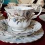 47 Piece Royal Albert Brigadoon Pattern Bone China Gold Gilt Dinner And Tea Service / Set For 5 Person Setting Made In England Image 5