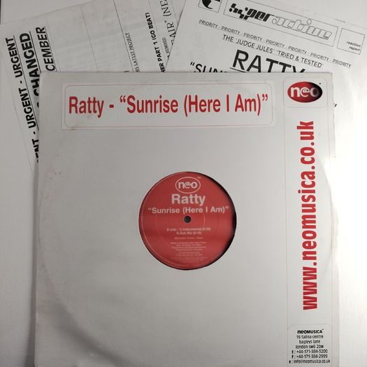 Ratty - Sunrise (Here I Am) - Neo Records - Incl PRESS Release SHEET! EPIC German HARD Trance ANTHEM!