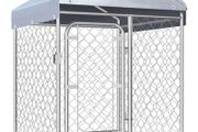 Outdoor Dog Kennel with Roof 100x100x125 cm