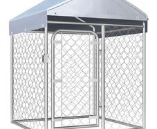 Outdoor Dog Kennel with Roof 100x100x125 cm