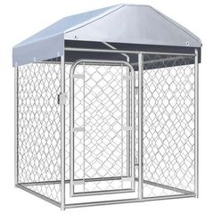 Outdoor Dog Kennel with Roof 100x100x125 cm