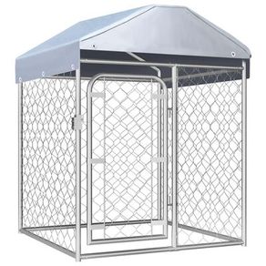 Outdoor Dog Kennel with Roof 100x100x125 cm
