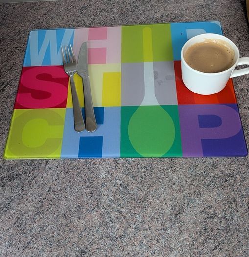 Joseph Joseph Whip Stir Chop Glass Worktop Saver 40 x 30cm Rare Discontinued