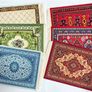 Mouse Mat Creative Mini Rug Made of Oriental Carpet Pattern Textile Fabric Small Mouse Pad with Cotton Tassels Mouse Mat Computer Accessories Coaster 28 x 18 cm 24 Green Image 2