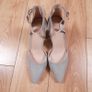 Raid Grey Pointed Toe Ankle Strap Block Heel Court Shoes 7UK/40EU Image 9
