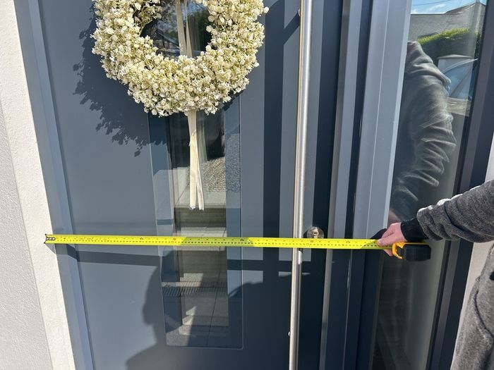 front door frame &  glass panel