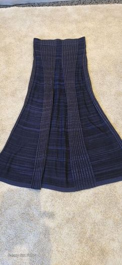 COS navy ribbed long skirt