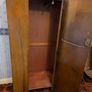 Vintage 1940s Art Deco Wooden Wardrobe Mid Century Gentlemans Compactum Image 2