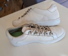 Skechers Street Trainers - White Leather - UK 6.5