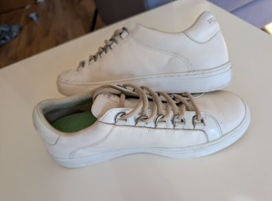 Skechers Street Trainers - White Leather - UK 6.5