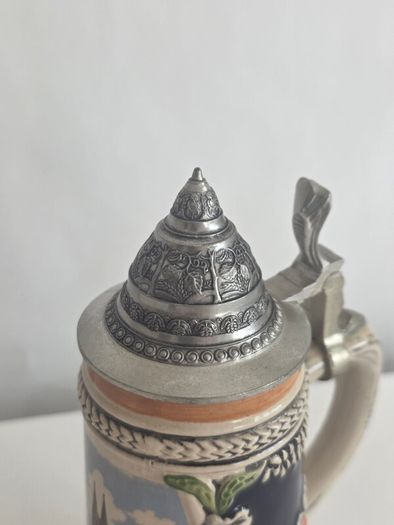 Gerz German beer stein pewter lid