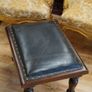 Large Genuine Leather Armchair with Matching Footstool Image 4
