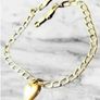 Vintage 9ct & 14ct Heart Charm Bracelet Image 3