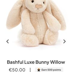 New JELLYCAT Bashful Luxe Bunny Willow