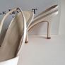 LK BENNETT plain cream satin slingback high-heels (SIZE EU38.5) wedding shoes Image 6