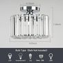 Crystal Ceiling Light - Easric Modern Ceiling Lights Living Room LED Ceiling Lighting Industrial Chandeliers Ceiling Lights for Bedroom Hallway Kitchen Bathroom,Chrome Image 6