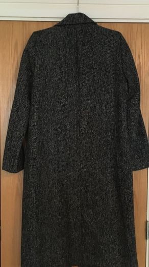 ZARA Straight Fit Long Wool Blend Coat New
