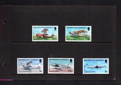 1973 Guernsey 50th Anniversary of First Regular Guernsey Air Services Commemorative Stamps Presentation Pack