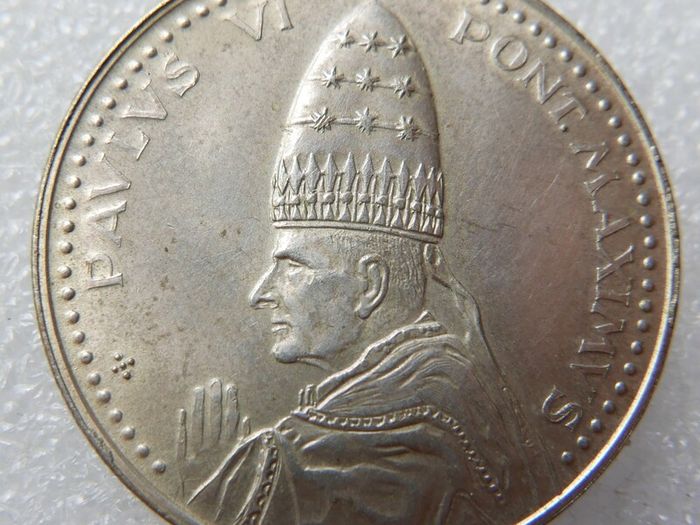 Sterling Silver Vatican City Commemorative Pope Paulus VI Meda Pope Paul VI Anno Santo 1975 commemorative medal