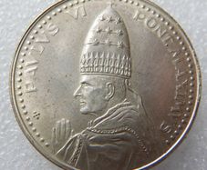 Sterling Silver Vatican City Commemorative Pope Paulus VI Meda Pope Paul VI Anno Santo 1975 commemorative medal