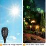 Solar Lights Outdoor Garden, 4 Pack 33LED Waterproof Solar Flickering Dancing Flame Pathway Lights, Dusk to Dawn Auto On and Off for Garden Patio Deck Yard Driveway Pathway Image 3