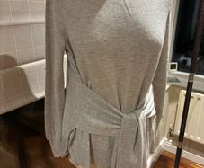 Offers Welcome Please- Whistles Grey Tie - Front Knit - Sweater - Size L