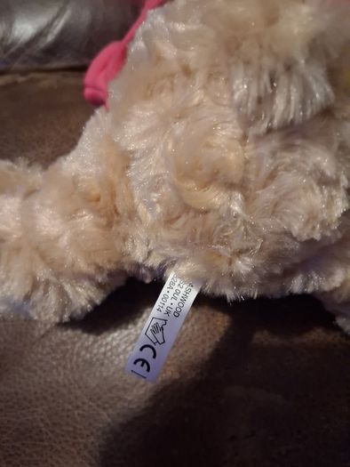 Glendeer Pet Farm teddy bear in pink hoodie
