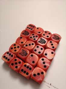Dice - 20 Red dice with graphic