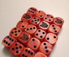 Dice - 20 Red dice with graphic