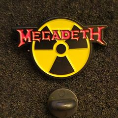 Megadeath , pin back badge.