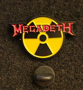 Megadeath , pin back badge.