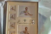 Silver Christening photo frame