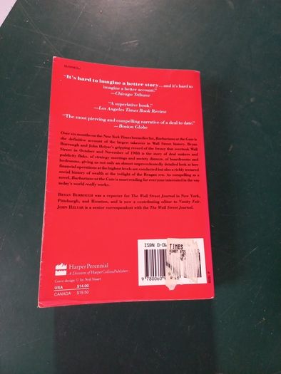 Book " Barbarians at the Gate- The fall of RJR Nabisco" by Burrough and Helyar