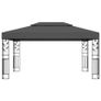 Gazebo with Double Roof and String Lights 3x4m Anthracite Image 3