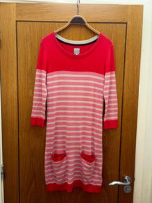 Joules striped dress with wool