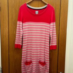 Joules striped dress with wool