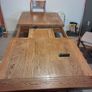 Calgary oak 1.8m extendable dining table and 3 chairs Image 5