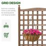 Wooden Raised Garden Bed With Trellis Climbing Vines Indoor & Outdoor Display Rack 64 x 28 x 120 cm Image 4