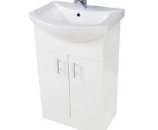 White Floor Standing Vanity Unit