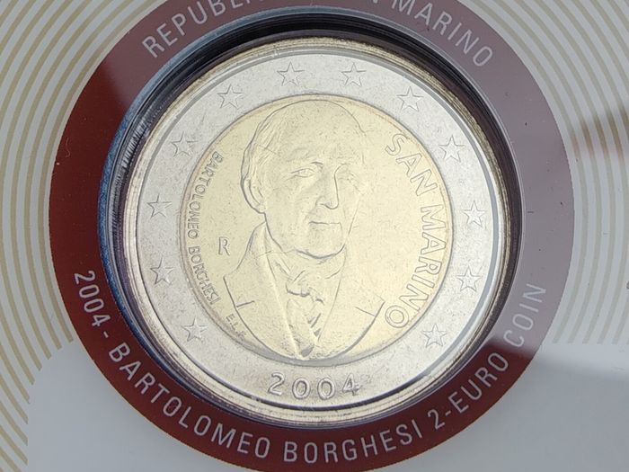 San Marino 2 Euro Brilliant Uncirculated Coin 2004 - Bartolomeo Borghesi