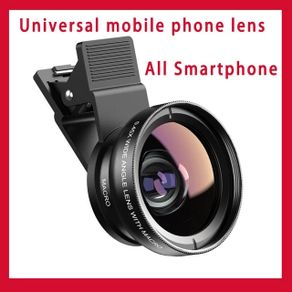 0.45x Ultra Wide Angle Macro Two In One Mobile Phone Lens Universal Professional Wide Angle Mirror Smartphones