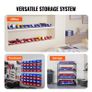 Plastic Storage Bin (5-Inch x 4-Inch x 3-Inch),Hanging Stackable Storage Organizer Bin, Blue/Red, 24-Pack Image 6