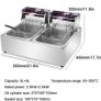 Commercial Deep Fryer 12L Electric Fryer 5000W Twin Basket YB-82 Dual Tank Electric Deep Fryer Countertop Stainless Steel French Fry for Commercial Uses 1 x 12 Ltr 5000 Image 8