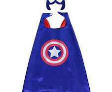Captain America Superhero Cosplay Cape Boys Girls Costume with Mask Halloween Birthday Party for Year Gifts